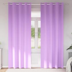 vidaXL Fekete Függöny Gyűrűkkel 2 pcs Lila 225 x 140 cm Poliészter (4107380)