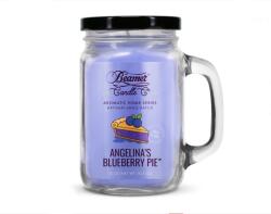 Beamer Candle Smoke Killer illatgyertya üvegedényben, füllel és fém kupakkal - Angelina’s Blueberry Pie - nagy (BC-7391)