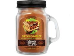 Beamer Candle Smoke Killer illatgyertya üvegedényben, füllel és fém kupakkal - Super High Caramel Pies - kicsi (BC-7432)