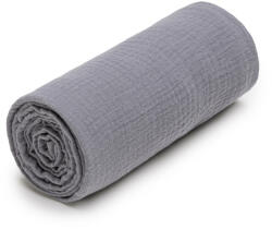 T-tomi prémium minőségű BIO muszlin textil fürdőlepedő, Szürke