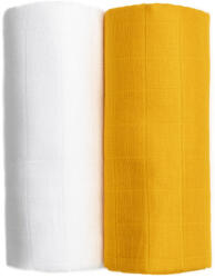 T-tomi prémium textil fürdőlepedő 90x100cm, 2db, fehér+mustár