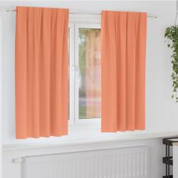 vidaXL Fekete Függöny Gyűrűkkel 2 pcs Terrakotta 175 x 140 cm (4107524)