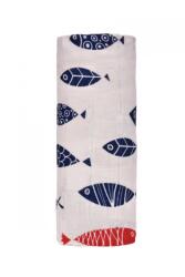 T-tomi prémium minőségű bambusz fürdőlepedő 120x120cm, halak