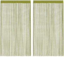 vidaXL 2 db zöld zsinórfüggöny 100 x 250 cm (132412)