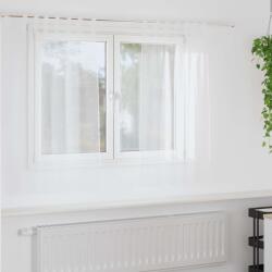 vidaXL Voile Függöny függönyökkel 2 pcs Fehér 140 x 140 cm Poliészter (4108032)