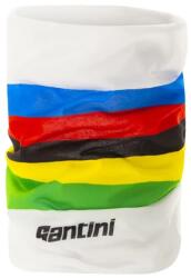 Santini UCI World champion nyakmelegítő csősál, fehér-szivárványszínű