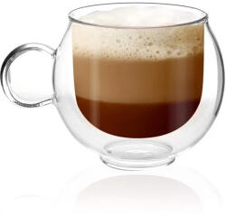 Vialli Design AMO 20276 duplafalú üveg bögre 220ml