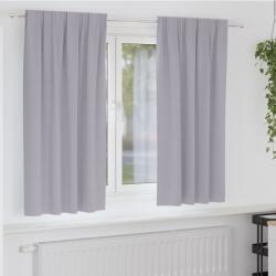 vidaXL Fekete Függöny Gyűrűkkel 2 pcs Fém Szürke 175 x 140 cm (4107469)