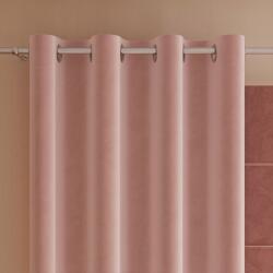 Markizeta Kész függöny, velúr, karikákkal Velvi 140x260 cm, púder rózsaszín (VELVI0/ZGP/004/140260/1)