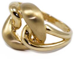 Ékszershop Matt és fényes "láncszemes" arany gyűrű (1328623)