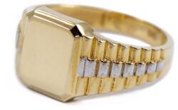 Ékszershop Bicolor arany szögletes pecsétgyűrű (1328622)