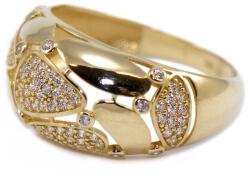 Ékszershop Áttört sárga arany köves gyűrű (1332358)