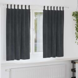 vidaXL Sötétítő függönyök 2 pcs Világosszürke 140 x 175 cm Bársony (4107264)