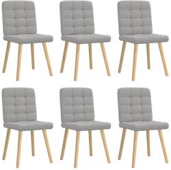 vidaXL étkezőszékek 6 db Felhőszürke szövet (3315470)
