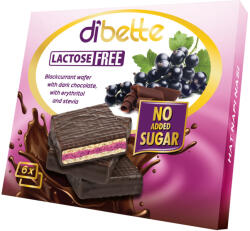 DIBETTE nas étcsokoládéval mártott feketeribizlis krémmel töltött ostyalapocskák laktózmentes édesítőszerrel 96 g