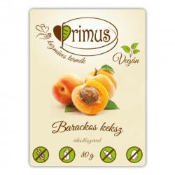 Primus vegán barackos keksz 80 g - vitalora