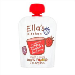 Ellas Kitchen bio görögjoghurt szamóca bébiétel 90 g - vitalora