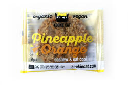Kookie Cat bio vegán gluténmentes kesudiós zabkeksz, ananász-narancs 50 g - vitalora