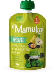 Mamuko BIO KÖRTE, SZILVA ÉS FEKETE RIBIZLI PÜRÉ 100 g - vitalora