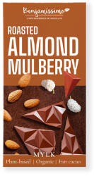 Bio Benjamin bio vegán kókuszos csokoládé pörkölt mandulával, fehér eperrel 60 g