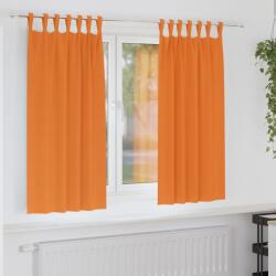vidaXL Fekete Függöny Gyűrűkkel 2 pcs Élénk narancs 175 x 140 cm (4107619)