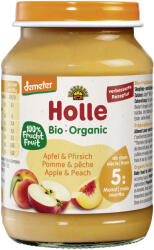 Holle bio bébiétel őszibarack-alma 190 g