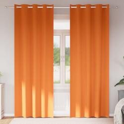 vidaXL Fekete Függöny Gyűrűkkel 2 pcs Élénk narancs 245 x 140 cm (4107401)
