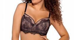 Ava Push-up melltartó, 2007, fekete csipke, Size 60E, bézs