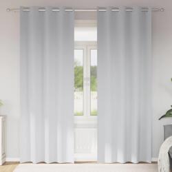 vidaXL Fekete Függöny Gyűrűkkel 2 pcs Halvány szürke 260 x 140 cm (4107352)