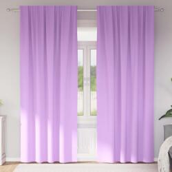 vidaXL Fekete Függöny Gyűrűkkel 2 pcs Lila 260 x 140 cm Poliészter (4107492)