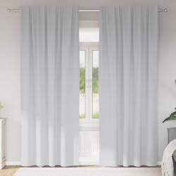 vidaXL Fekete Függöny Gyűrűkkel 2 pcs Halvány szürke 225 x 140 cm (4107460)
