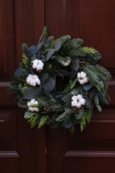  Karácsonyi Koszorú, nemesfenyőből, 60cm, karácsonyi dekoráció (Wianek z żywej jodły Nobilis) - allegro - 43 965 Ft