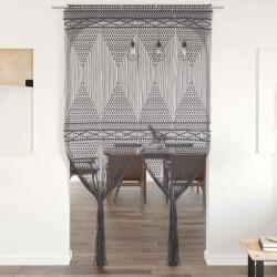 vidaXL antracitszürke makramé pamutfüggöny 140 x 240 cm (323996)