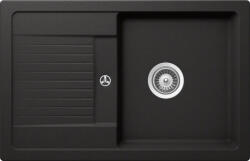 SCHOCK Lima D-100S konyhai mosogatótálca Cristalite Nero 780 x 500 mm, gránit kompozit, fekete, beepíthető (LIMD100SNERO)