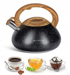 Edenberg Acél Vízforraló síppal, 3, 0 L, indukciós, fekete márvány (EB-8837)