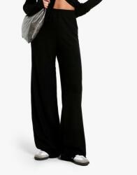 Boohoo Fekete Kötött Nadrág, bordázott, gumis derék, Size 38, 95% poliészter