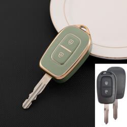  Dacia 2 gombos kulcs TPU tok zöld arany (TRE042AZO)