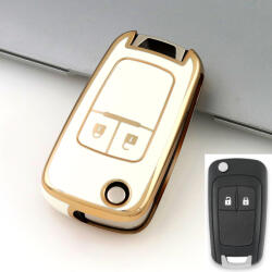  Chevrolet 2 gombos bicskakulcs TPU tok fehér arany (TOP031AFH)