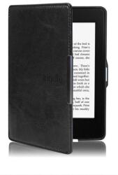  Amazon Kindle Paperwhite 1-3 (5-7. generációs, 2012-2015) Smart Tok - Elegáns Bőrhatású Fekete Kézpánttal