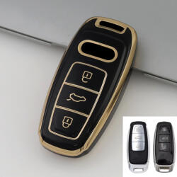  Audi 3 gombos smart TPU tok fekete arany (TAU015AFK)