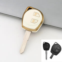  Suzuki 2 gombos TPU védőtok fehér arany (TSU008AFH)