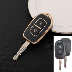  Renault 2 gombos kulcs TPU tok fekete arany (TRE042AFK)