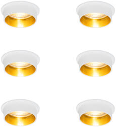 QAZQA 6 darabos modern süllyesztett spotlámpa szett fehér arany belsővel - Insta (109848)