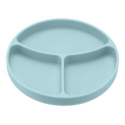 U-GROW Farfurie compartimentata din silicon cu ventuza, blue, U-Grow