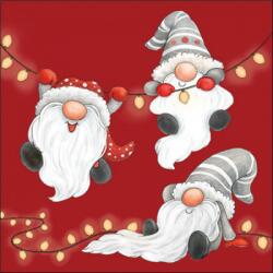 Ambiente Gnomes on the light chain red papírszalvéta 33x33cm, 20db-os