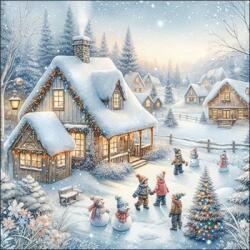 Ambiente Winter in backyard papírszalvéta 33x33cm, 20db-os