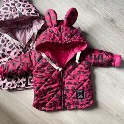 Little Star Steppelt Kabát, fukszia, párduc mintás, Size 110
