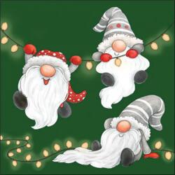 Ambiente Gnomes on the light chain green papírszalvéta 33x33cm, 20db-os