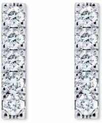 White & Black Gyémánt sor fülbevaló - 0, 08 karát (AU14159)