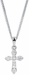 White & Black Kereszt medál gyémántokkal - fehérarany (AU14158)